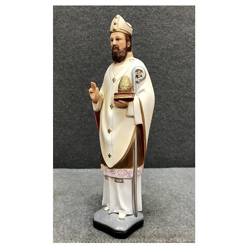 St Ambrose statue bishop symbols 30 cm painted resin 3
