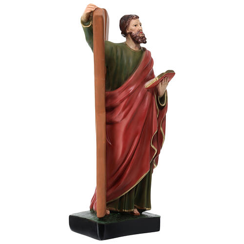 Estatua San Andrea cruz 44 cm resina pintada 4