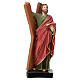 Estatua San Andrea cruz 44 cm resina pintada s1