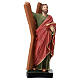Statua Sant'Andrea croce 44 cm resina dipinta s1
