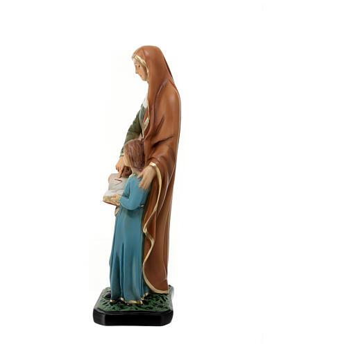 Imagem Santa Ana com a Virgem Maria menina resina pintada 30 cm 4
