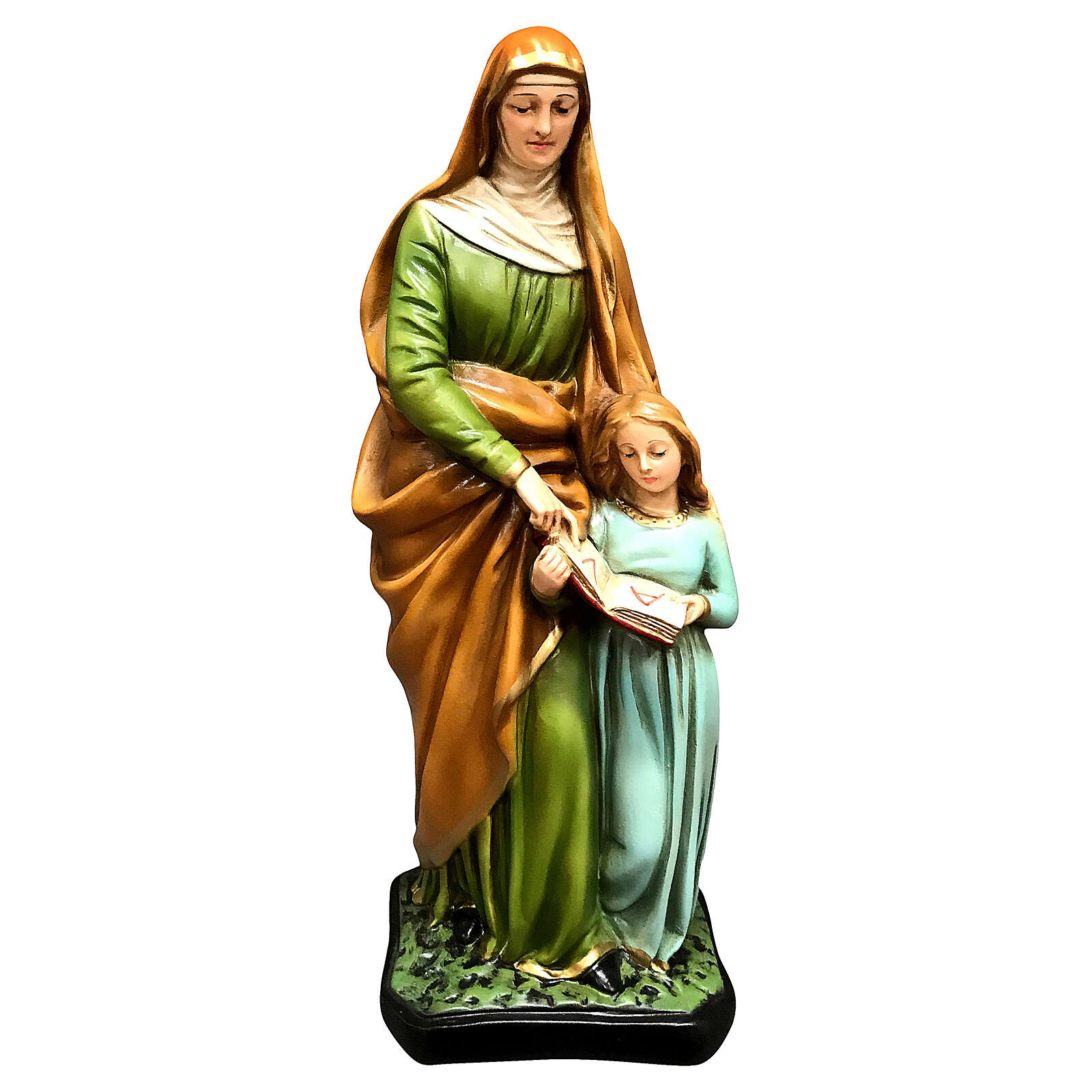St Anne statue with Child Mary 30 cm painted resin online sales on