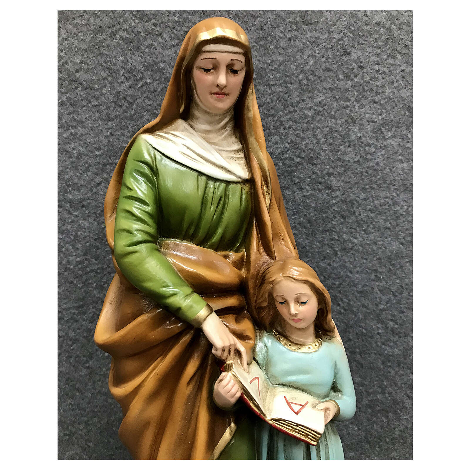 St Anne statue with Child Mary 30 cm painted resin online sales on