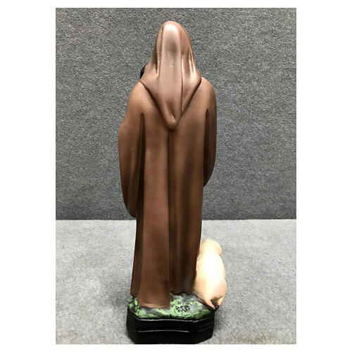Statue of St. Anthony Abbot pig 30 cm painted resin 6