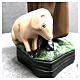 Statue of St. Anthony Abbot pig 30 cm painted resin s5