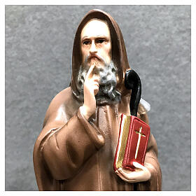 Statue St Anthony Abbot pig 30 cm painted resin