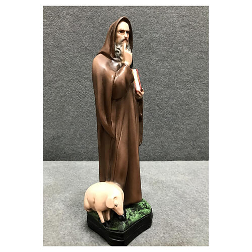 Statue St Anthony Abbot pig 30 cm painted resin 4