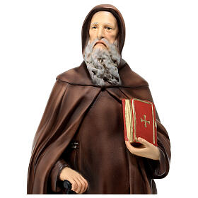 Statue of St. Anthony Abbot red book 40 cm painted fibreglass