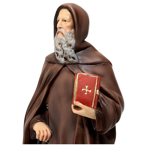 Statue of St. Anthony Abbot red book 40 cm painted fibreglass 4