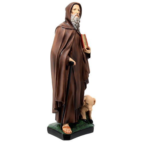 Statue of St. Anthony Abbot red book 40 cm painted fibreglass 5