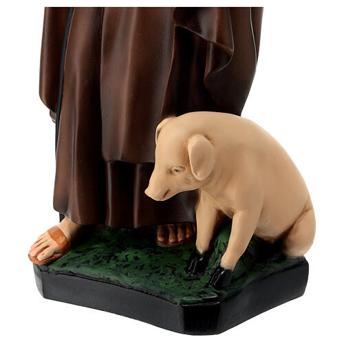 Statue of St. Anthony Abbot red book 40 cm painted fibreglass 6