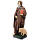Statue of St. Anthony Abbot red book 40 cm painted fibreglass s3
