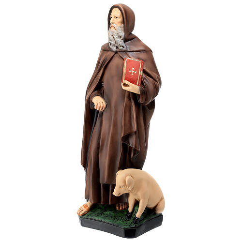 Statue Saint Antoine le Grand livre rouge 40 cm résine peinte 3