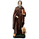 Statue Saint Antoine le Grand livre rouge 40 cm résine peinte s1