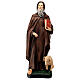 Statua Sant'Antonio Abate libro rosso 40 cm resina dipinta s1