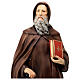 Statua Sant'Antonio Abate libro rosso 40 cm resina dipinta s2