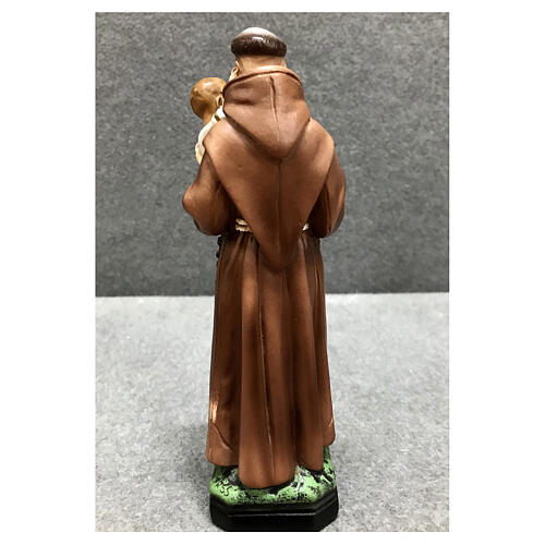 Statua Sant' Antonio e Bambino 20 cm resina dipinta 6