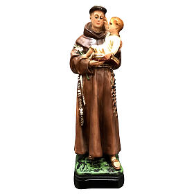 Statue of St Anthony and Child 20 cm painted resin