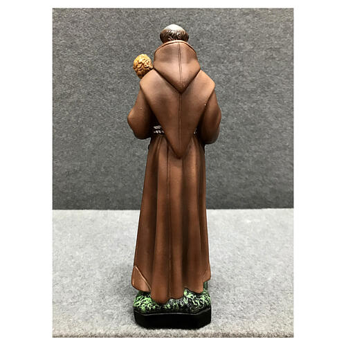 Saint Anthony with lilies, painted resin statue, 25 cm 5