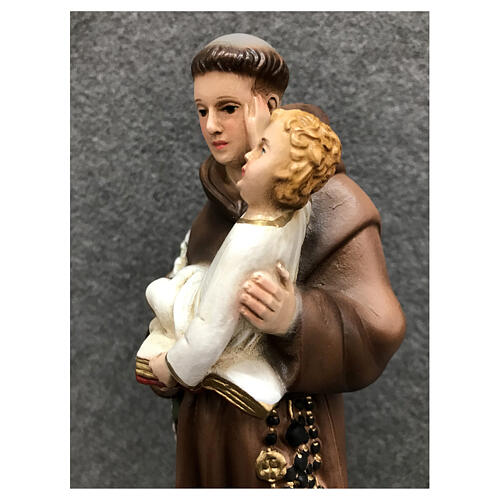 Statua Sant' Antonio gigli 25 cm resina dipinta 2