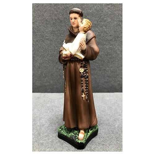 Statua Sant' Antonio gigli 25 cm resina dipinta 3