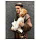 St Anthony statue with lily 25 cm painted resin s2