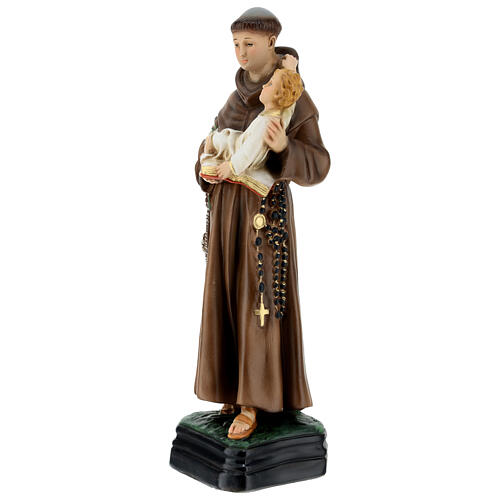 Saint Anthony with Infant Jesus, 30 cm, painted resin 2