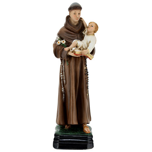 Saint Anthony statue with Child in arms 30 cm in painted resin 1