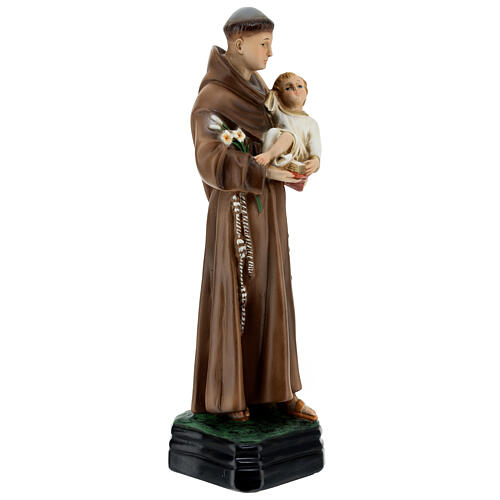 Saint Anthony statue with Child in arms 30 cm in painted resin 3