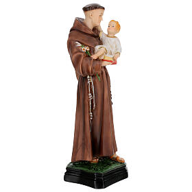 Statue of Saint Anthony, painted resin, 40 cm