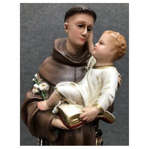 Statue of Saint Anthony, painted resin, 40 cm 2