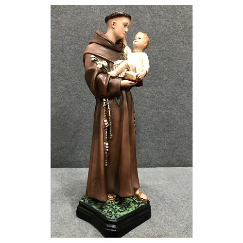 Statue of Saint Anthony, painted resin, 40 cm 5