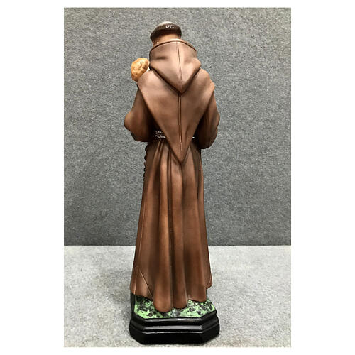 Statue of Saint Anthony, painted resin, 40 cm 6