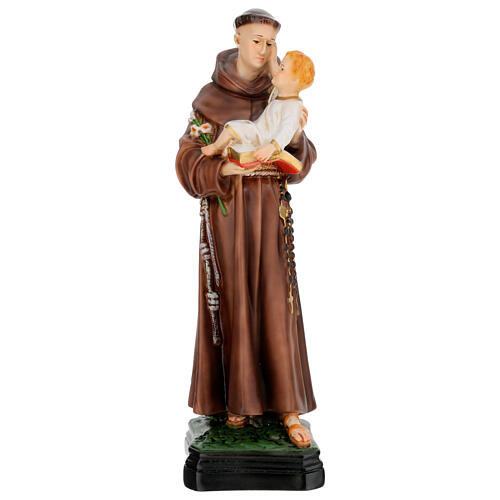 Statue of Saint Anthony, painted resin, 40 cm 1