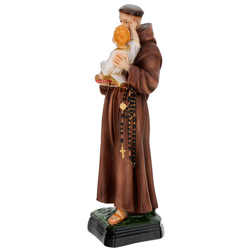 Statue of Saint Anthony, painted resin, 40 cm 3