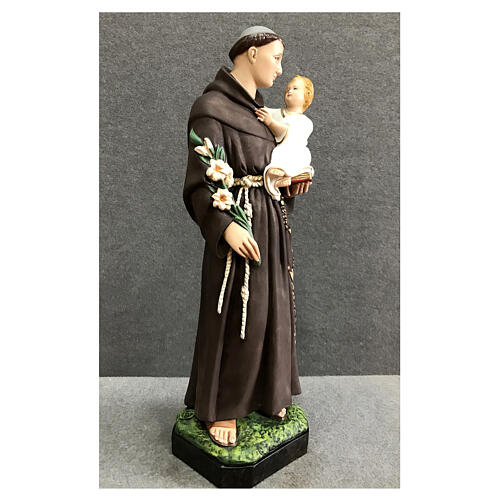 St Anthony with Jesus on a book, 50 cm, painted resin 5