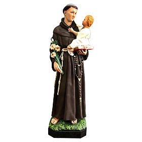 St Anthony statue with Child Jesus on book 50 cm painted resin