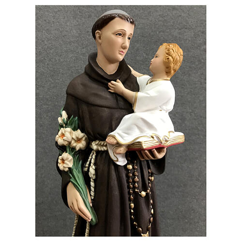St Anthony statue with Child Jesus on book 50 cm painted resin | online  sales on 
