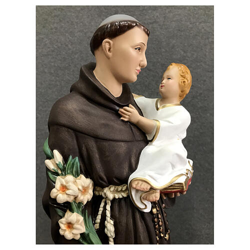 St Anthony statue with Child Jesus on book 50 cm painted resin 4