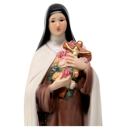 Statue Sainte Thérèse de l'Enfant-Jésus 30 cm résine peinte 2