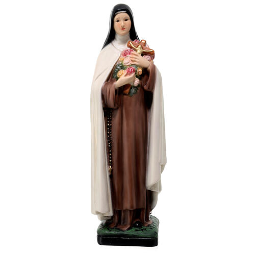Statua Santa Teresa Bambin Gesù 30 cm resina dipinta 1