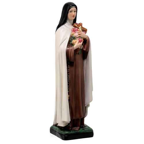 Statua Santa Teresa Bambin Gesù 30 cm resina dipinta 5