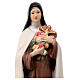 Imagem Santa Teresinha do Menino Jesus resina pintada 30 cm s2