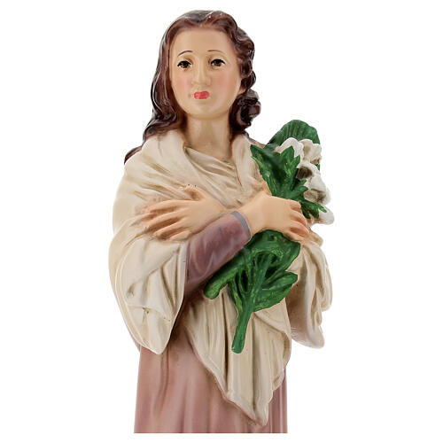 Saint Maria Goretti's statue, 30 cm, painted resin 2