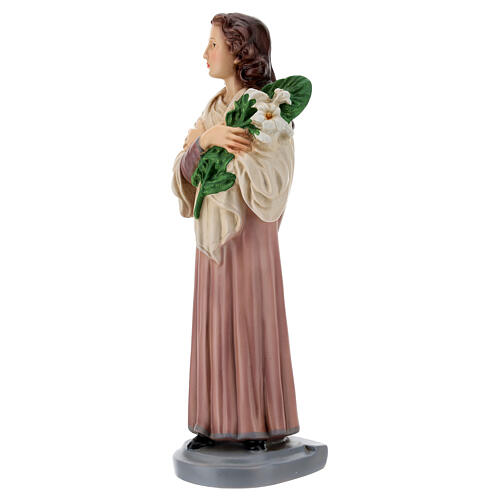 Saint Maria Goretti's statue, 30 cm, painted resin 3