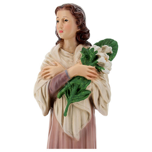 Saint Maria Goretti's statue, 30 cm, painted resin 4