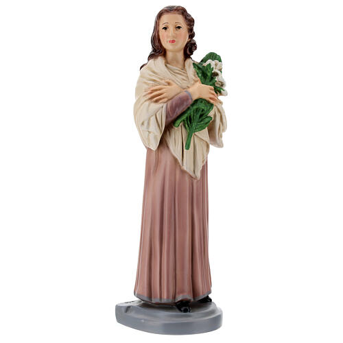 Saint Maria Goretti's statue, 30 cm, painted resin 5