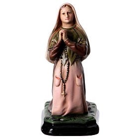 Saint Bernadette, painted resin statue, 15 cm