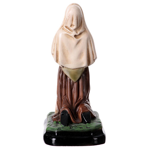 Saint Bernadette, painted resin statue, 15 cm 4