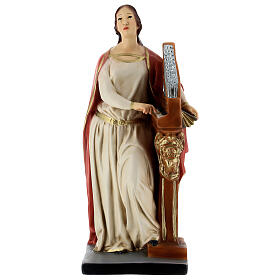 Statue Sainte Cécile 40 cm résine peinte